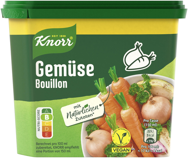 Knorr Gemüse Bouillon ergibt 16 Liter