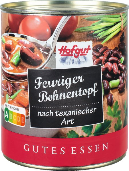 Hofgut Feuriger Bohneneintopf nach texanischer Art 800g Hofgut Feuriger Bohneneintopf nach texanischer Art 800g