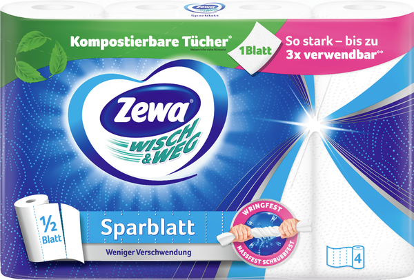 Zewa Wisch&Weg Sparblatt 4x74 Blatt