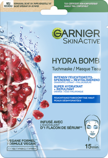 Garnier SkinActive Hydra Bomb Tuchmaske Granatapfel