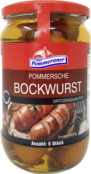 Der Pommeraner Pommersche Bockwurst 5 Stück 400g Der Pommeraner Pommersche Bockwurst 5 Stück 400g