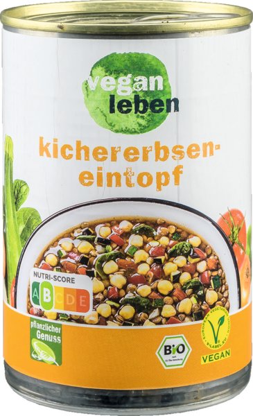 vegan leben Bio Kichererbseneintopf 400g