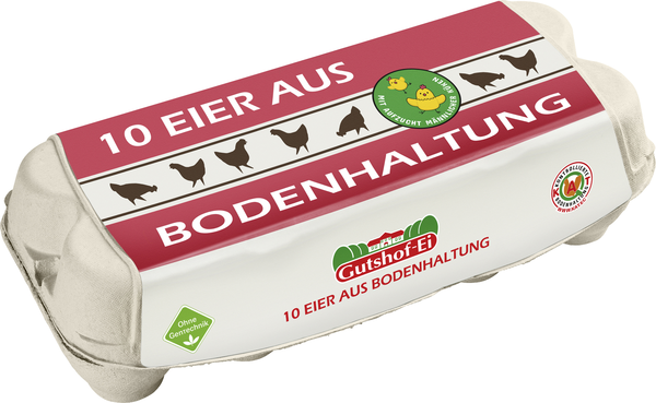 Gutshof Eier M aus Bodenhaltung 10 Stück