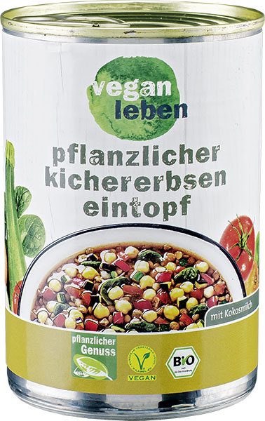vegan leben Bio Kichererbseneintopf 400g vegan leben Bio Kichererbseneintopf 400g