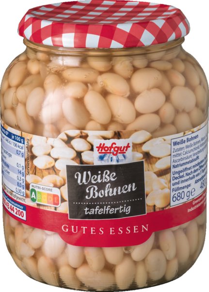 Hofgut Weiße Bohnen 720ml Hofgut Weiße Bohnen 720ml