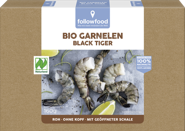 followfood Bio Garnelen Black Tiger 160g followfood Bio Garnelen Black Tiger 160g
