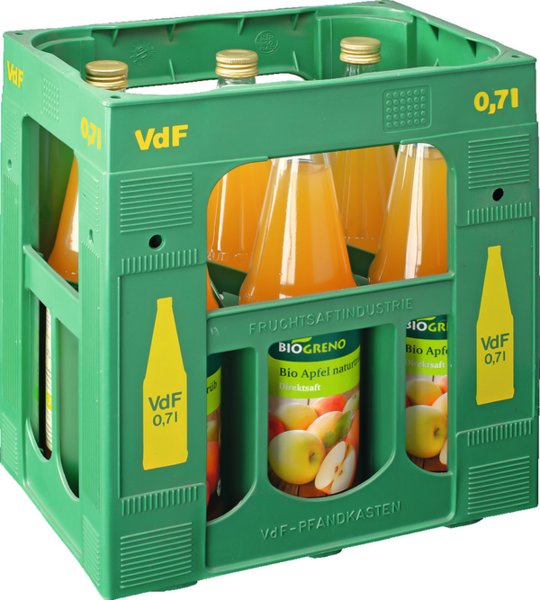 Biogreno Apfelsaft naturtrüb 6/0,7l