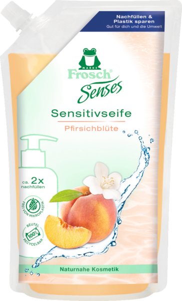 Frosch Senses Sensitivseife Pfirsichblüte Nachfüllbeutel 500ml