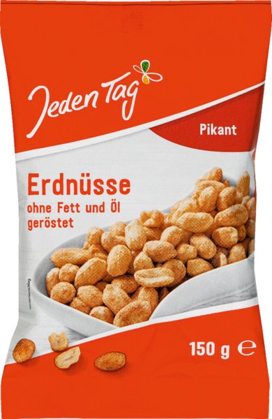 Jeden Tag Erdnüsse pikant gewürzt 150g