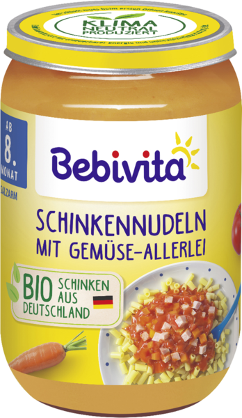 Bebivita Schinkennudeln mit Gemüse-Allerlei 220g