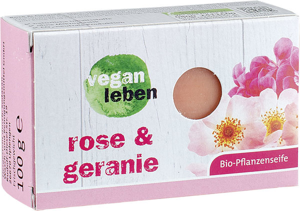 vegan leben rose & geranie 100g