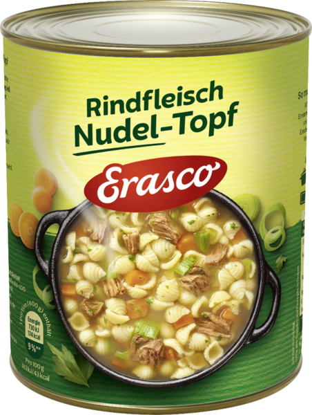 Erasco Rindfleisch-Nudeltopf 800g Erasco Rindfleisch-Nudeltopf 800g