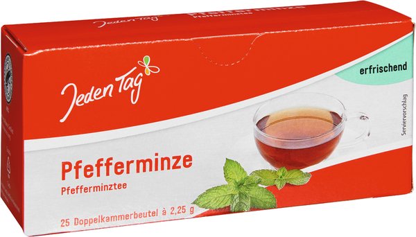 Jeden Tag Tee Pfefferminze 25 Beutel