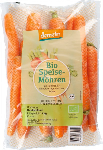 Demeter Speisemöhren 1kg Demeter Speisemöhren 1kg