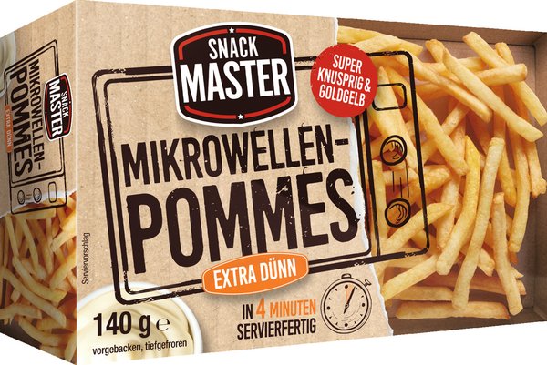 Snackmaster Mikrowellen Pommes extra dünn 140g