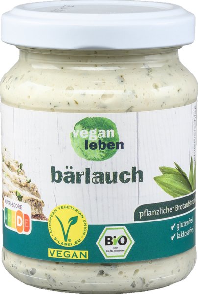 vegan leben pflanzlicher Brotaufstrich Bärlauch 125g