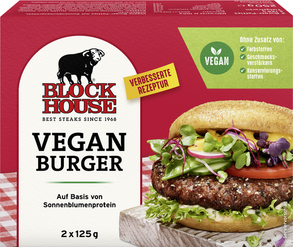 Block House Vegan Burger 2x125g Block House Vegan Burger 2x125g