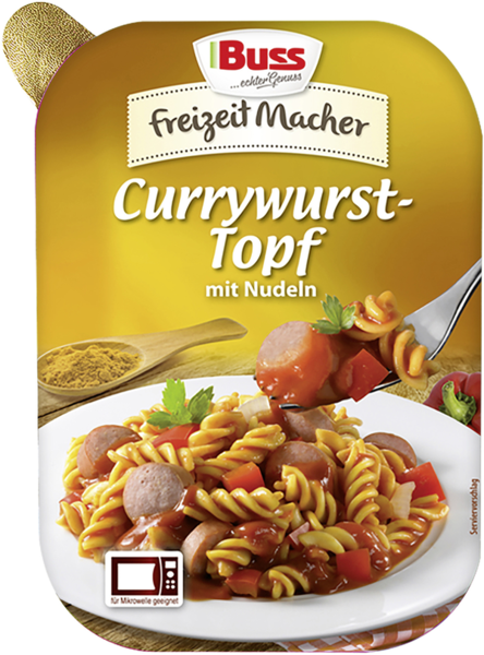 Buss Freizeitmacher Currywurst-Topf mit Nudeln 300g