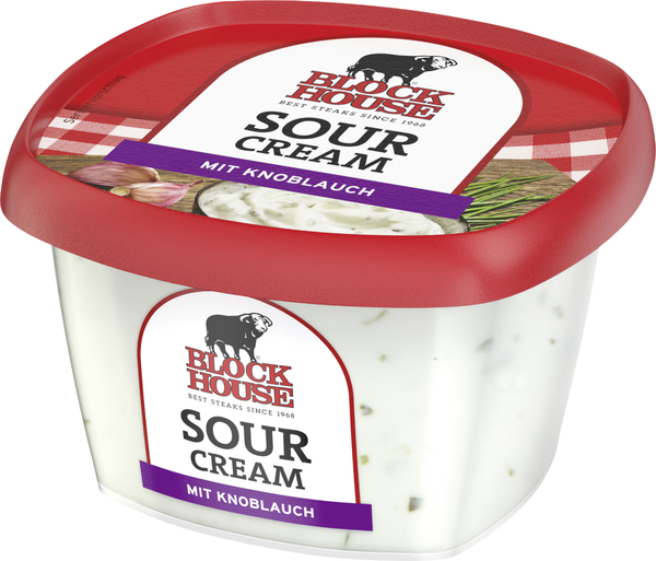 Block House Sour Cream mit Knoblauch 200g