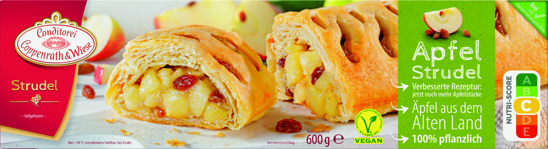 Conditorei Coppenrath & Wiese Apfelstrudel 600g Conditorei Coppenrath & Wiese Apfelstrudel 600g