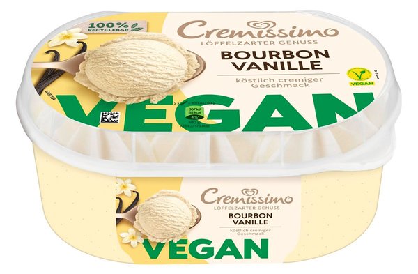 Cremissimo Bourbon Vanille Vegan Eis 825ml