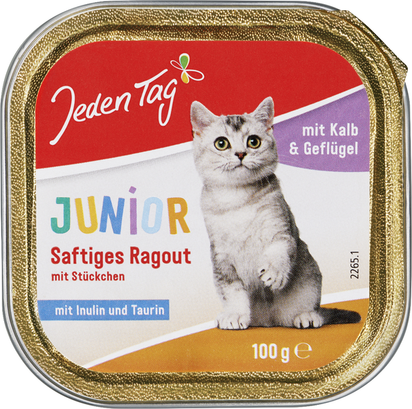 Jeden Tag Junior Ragout in Sauce mit Kalb & Geflügel 100g Jeden Tag Junior Ragout in Sauce mit Kalb & Geflügel 100g