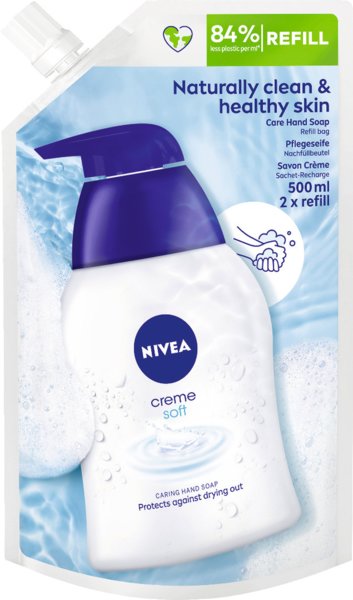 Nivea Pflegeseife Creme Soft Nachfüllbeutel 500ml 
