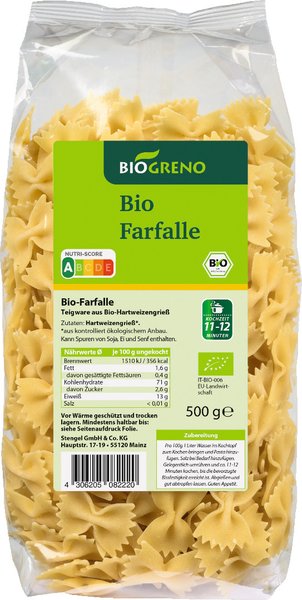Biogreno Farfalle 500g