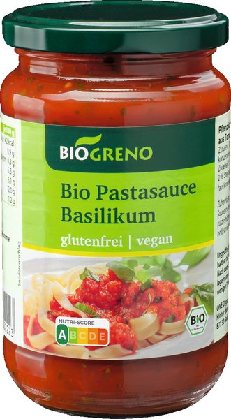 Biogreno Pastasauce Basilikum 340ml