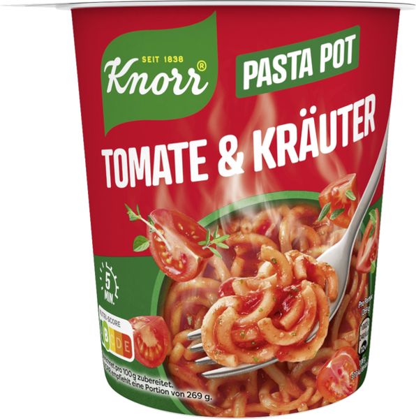 KKnorr Pasta Snack Pot Tomate & Kräuter 69g