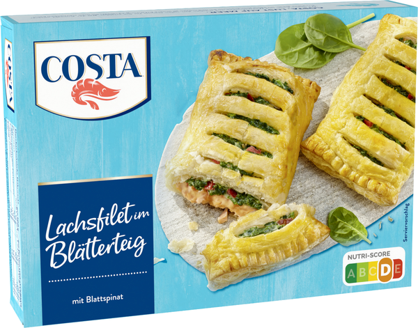 Costa Lachsfilet im Blätterteig 2x150g Costa Lachsfilet im Blätterteig 2x150g