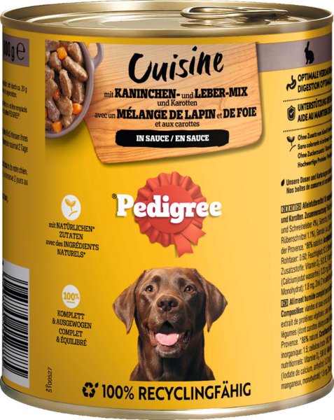 Pedigree Cuisine in Sauce mit Kaninchen und Karotten 800g