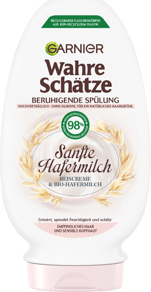 Garnier Wahre Schätze Beruhigende Spülung Sanfte Hafermilch 200ml Garnier Wahre Schätze Beruhigende Spülung Sanfte Hafermilch 200ml
