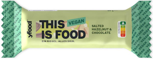 yfood Riegel Salted Hazelnut & Chocolate Vegan 60g yfood Riegel Salted Hazelnut & Chocolate Vegan 60g