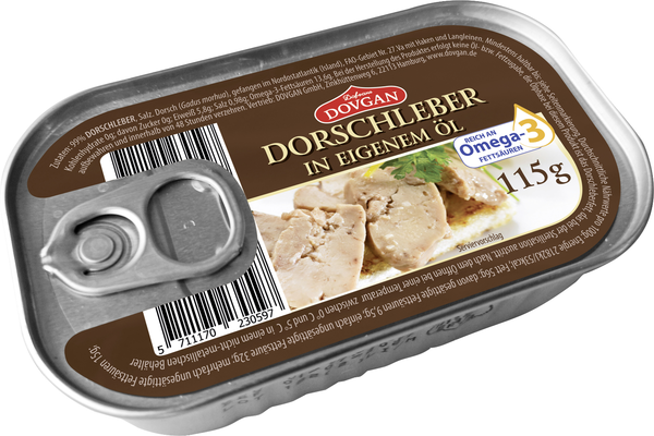 Dovgan Dorschleber in eigenem Öl 115g Dovgan Dorschleber in eigenem Öl 115g