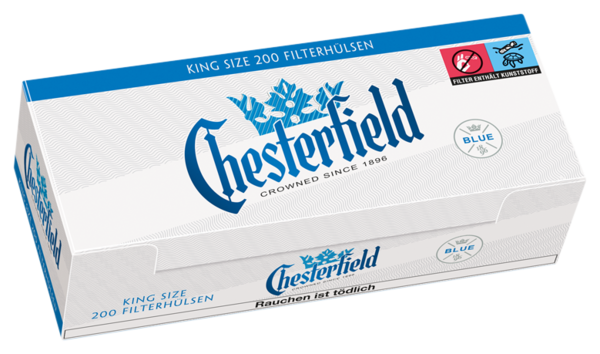Chesterfield Blue Hülsen Normal 200 Stück Chesterfield Blue Hülsen Normal 200 Stück