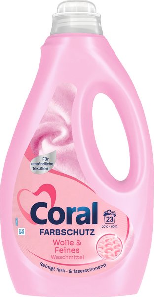 Coral Flüssigwaschmittel Wolle & Feines 23 Waschladungen 1,15l Coral Flüssigwaschmittel Wolle & Feines 23 Waschladungen 1,15l