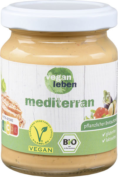 vegan leben Bio pflanzlicher Brotaufstrich mediterran 125g vegan leben Bio pflanzlicher Brotaufstrich mediterran 125g