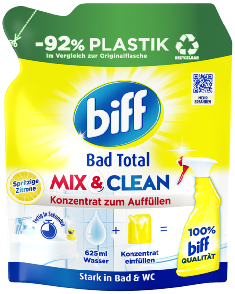 Biff Bad Total Mix & Clean Spritzige Zitrone 125ml