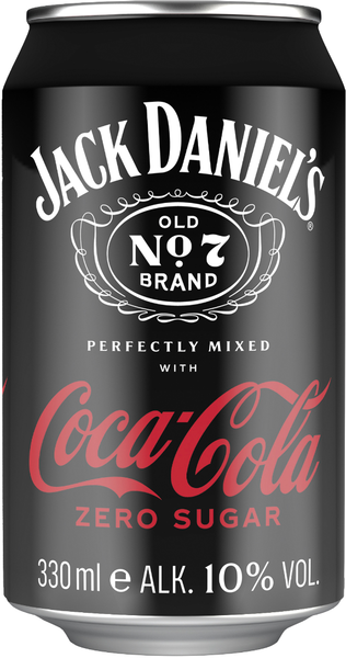 Jack Daniel‘s Old No.7 Brand und Coca-Cola Zero 10% vol. 0,33l Jack Daniel‘s Old No.7 Brand und Coca-Cola Zero 10% vol. 0,33l
