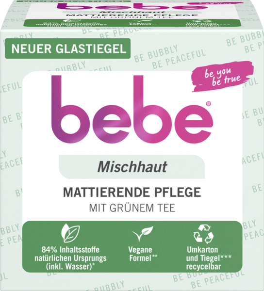 bebe mattierende Pflege mit grünem Tee 50ml bebe mattierende Pflege mit grünem Tee 50ml