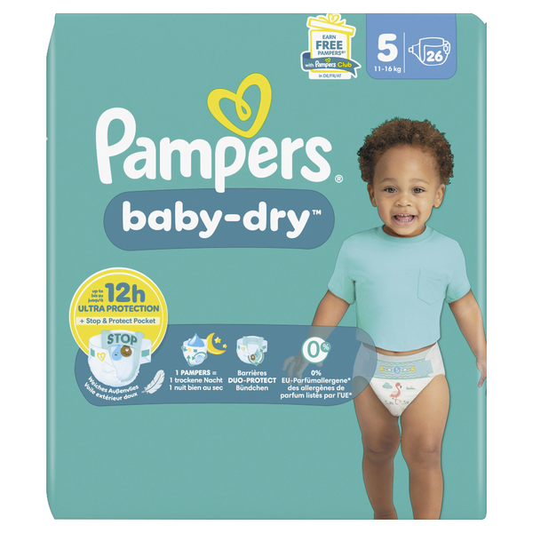 Pampers Baby Dry Windeln Gr.5 Junior 26 Stück Pampers Baby Dry Windeln Gr.5 Junior 26 Stück