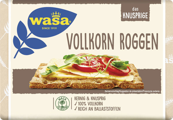 Wasa Vollkorn Roggen 260g Wasa Vollkorn Roggen 260g
