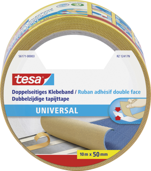 tesa Doppelseitiges Klebeband Universal 10m x 50mm tesa Doppelseitiges Klebeband Universal 10m x 50mm