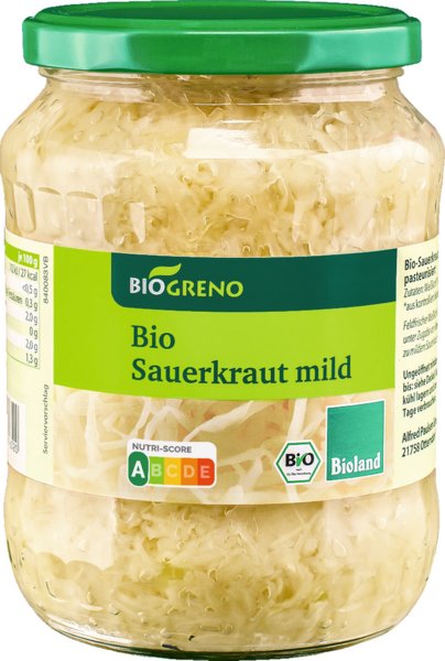 Biogreno Sauerkraut mild 720ml
