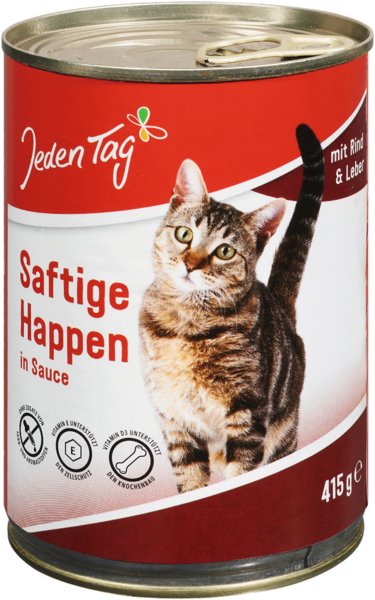 Jeden Tag Saftige Happen in Sauce mit Rind & Leber 415g