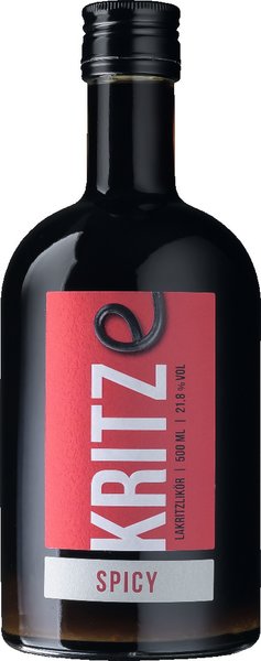 Lakritz Likör Kritze spicy 21,8% vol. 0,5l Lakritz Likör Kritze spicy 21,8% vol. 0,5l
