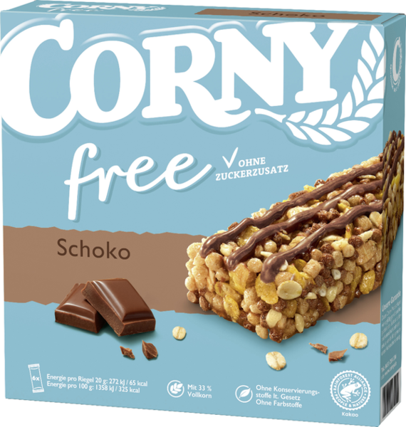 Corny Müsliriegel free Schoko 6x20g Corny Müsliriegel free Schoko 6x20g