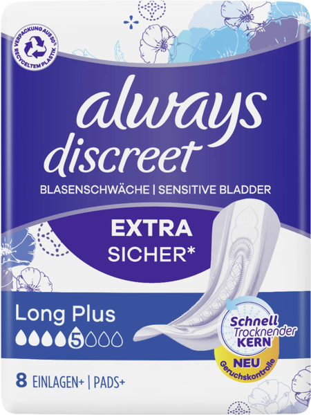 Always Discreet Inkontinenz Long Plus 8 Stück Always Discreet Inkontinenz Long Plus 8 Stück