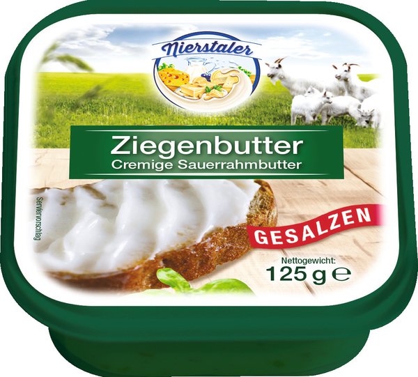 Nierstaler Ziegenbutter gesalzen 125g Nierstaler Ziegenbutter gesalzen 125g